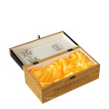 DS China Custom PU Leather Embossed Pattern Bamboo Luxury Wine Box Package With Unlocking Buckle
